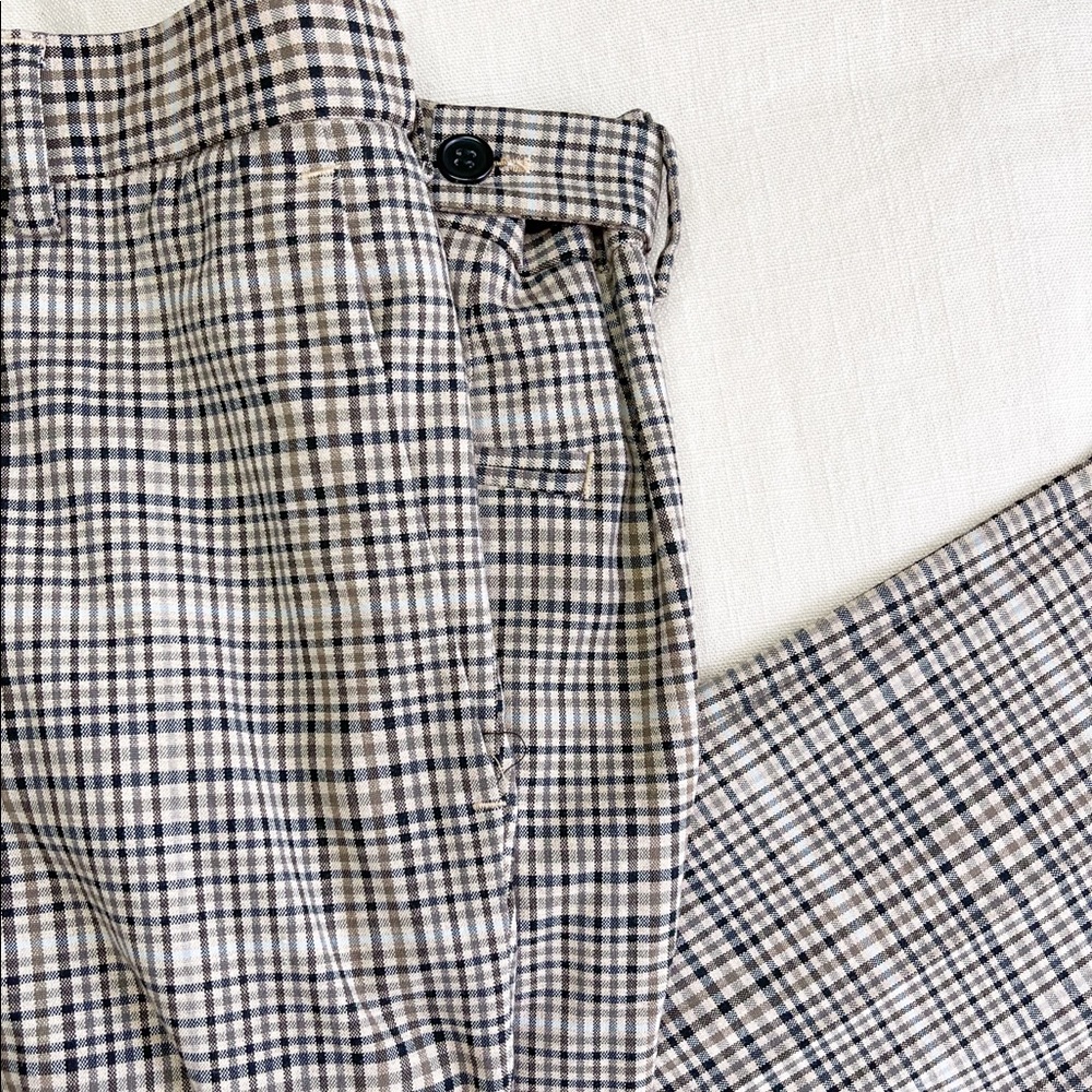 H&M skinny fit plaid work pants